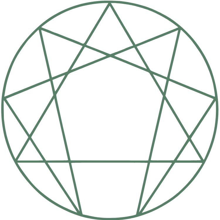 Enneagram ikon til terapi og personlig udvikling med fokus på ni personlighedstyper